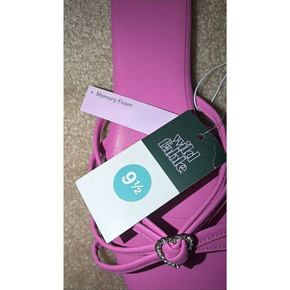 Wild Fable Pink Flats sandals 9.5 NWT